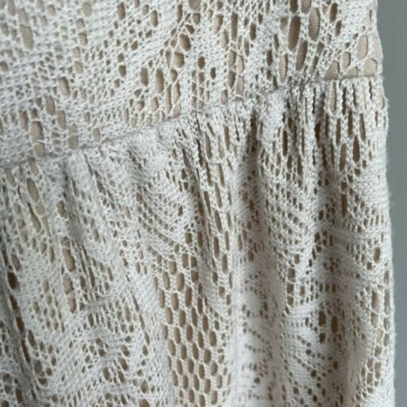 Speechless Women Juniors SZ XL Beige Dress Lace Fit& Flare Stretch - Picture 5 of 11